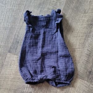 Burts Bee's Navy Blue Baby Bubble Romper